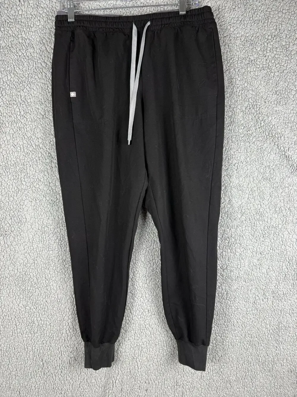 Figs Pants Womens L Mari Black Joggers Stretch Technical Collection Scrubs